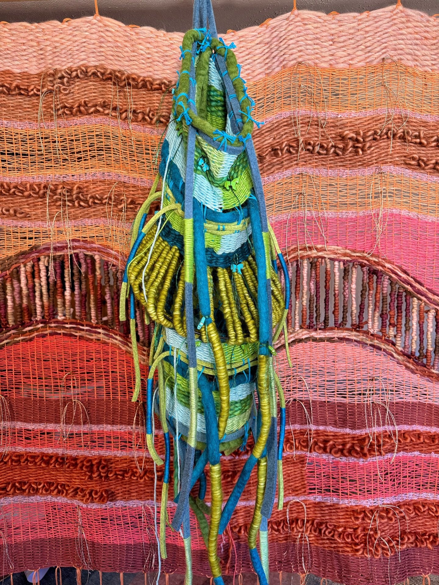 Here is a peek of part of my hand woven piece &ldquo;High Desert Oasis&rdquo;. It will be installed in Magdalena, NM on May 15 as part of the incredible @cruising_main public art installation project.