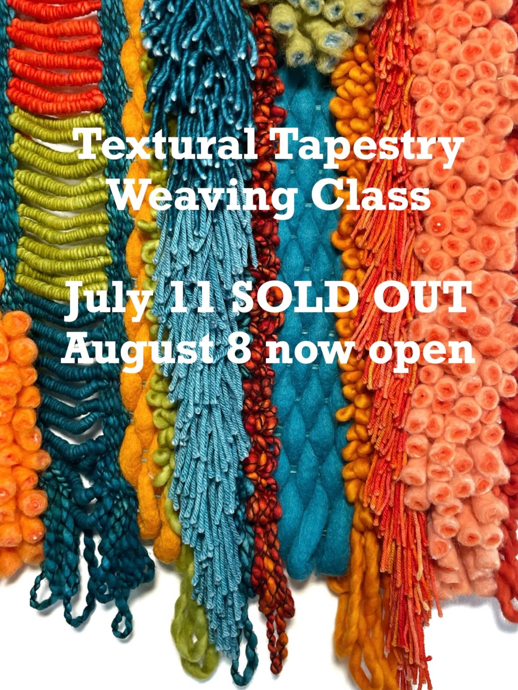 Wow, thank you so much for your interest in my weaving classes! I am truly so honored. We just added a second class at @evfac_. Come have fun with fiber with us in August! 🧡

https://www.evfac.org/classes/evfac-education-sl4ax-n5saf-55bt2