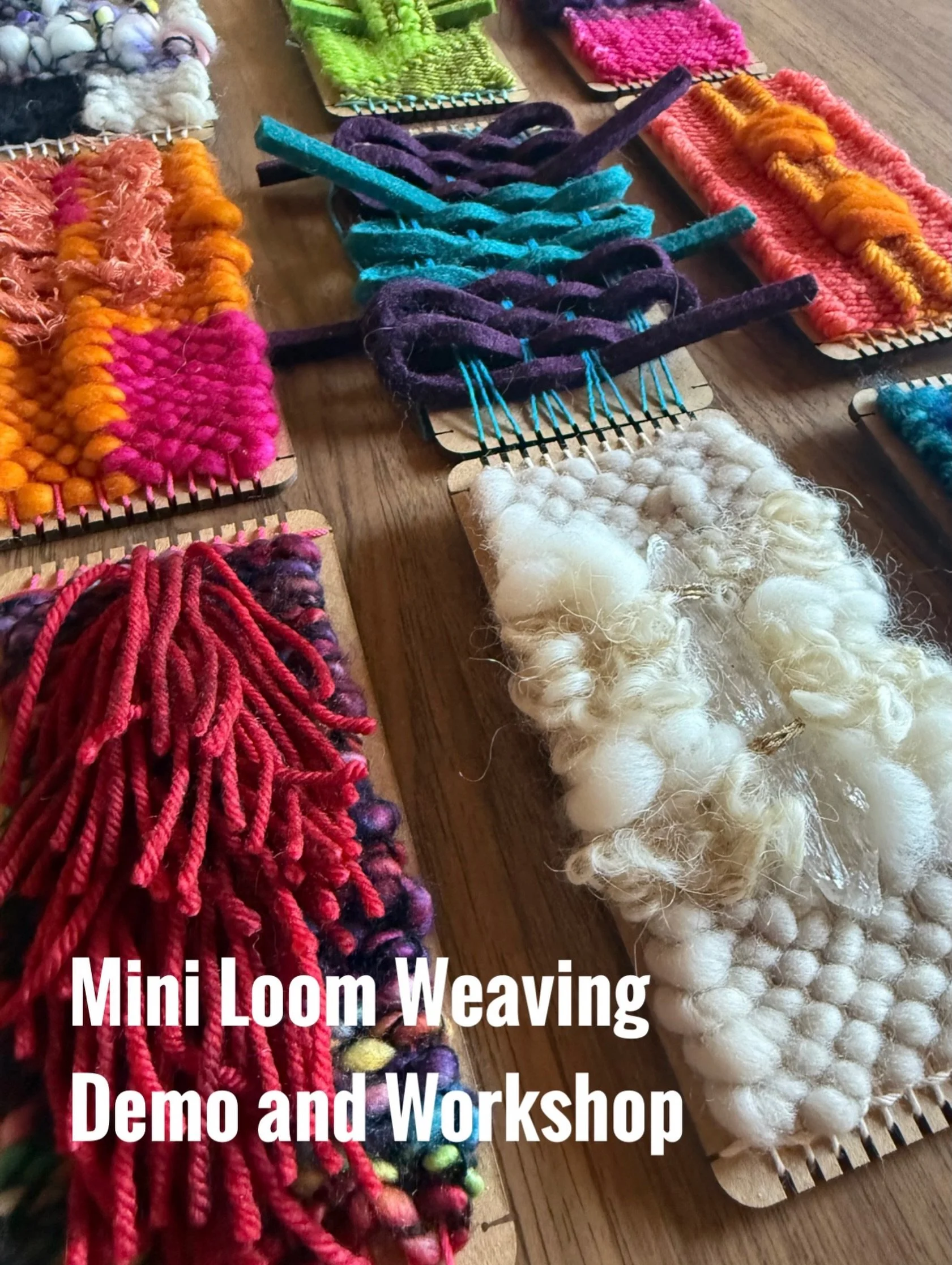 Join me for a fun mini loom weaving workshop at @blueskynmabq on Saturday June 13 from 4-5! You will leave class with a cute mini weaving and the loom to take home to continue your weaving practice anywhere! This is in conjunction with the closing re