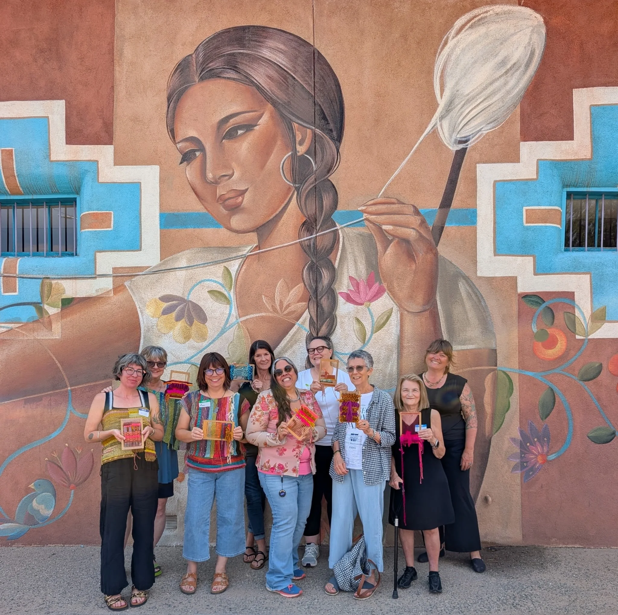 I had the pleasure of teaching my textural tapestry weaving class at @evfac_ last Saturday to this lovely group. I had a total blast sharing my love of weaving in this amazing community hub. 💕💕💕