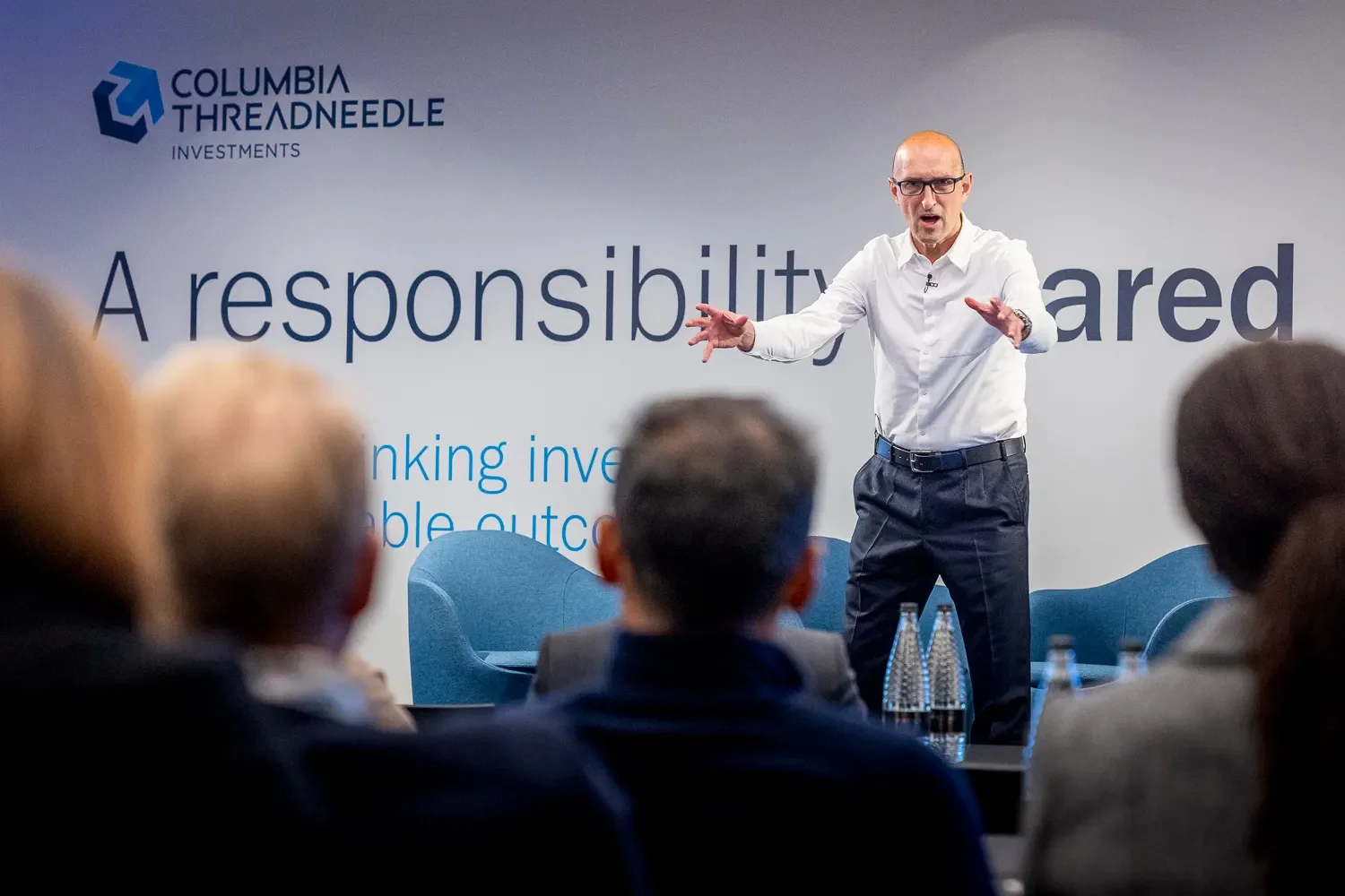 Corporate event and keynote speaker photography in London