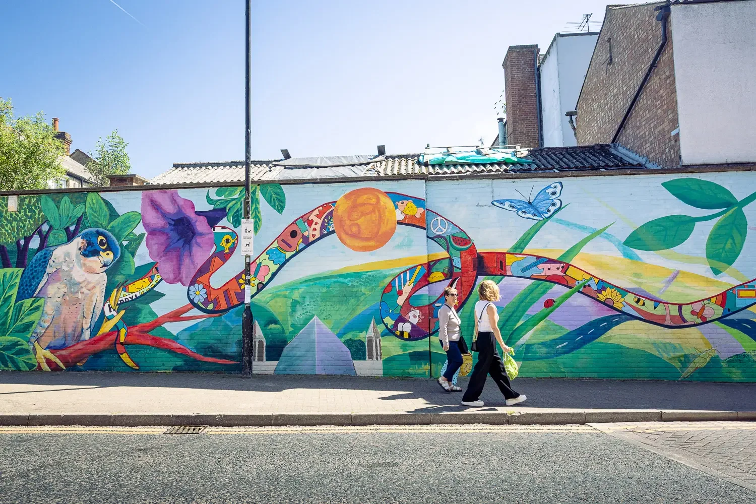 One of the murals commissioned as part of the St Albans BID public art trail
