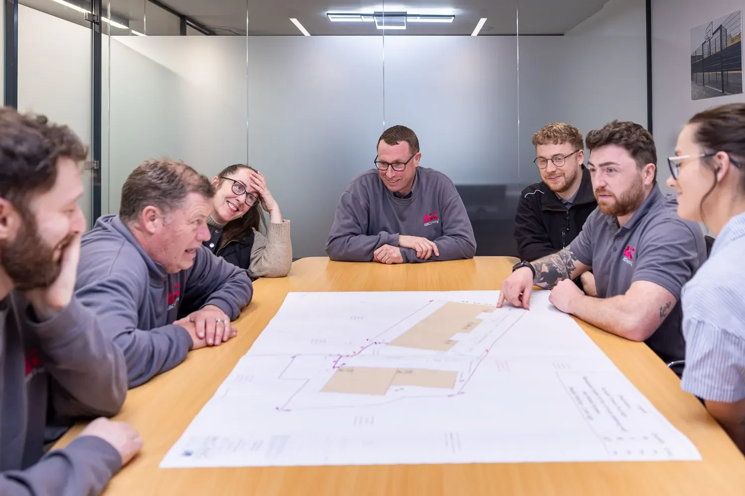 ABC Fencing team meeting, documentary business photography St Albans