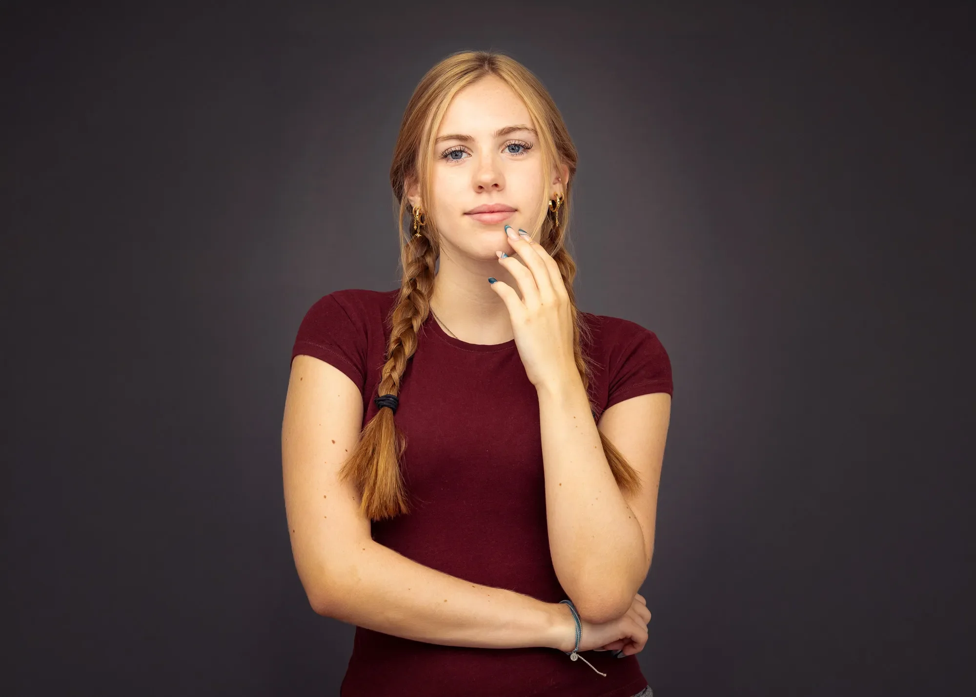 Portrait of a young femal actress.