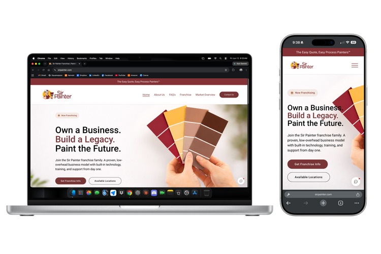 Sir Painter website mockup