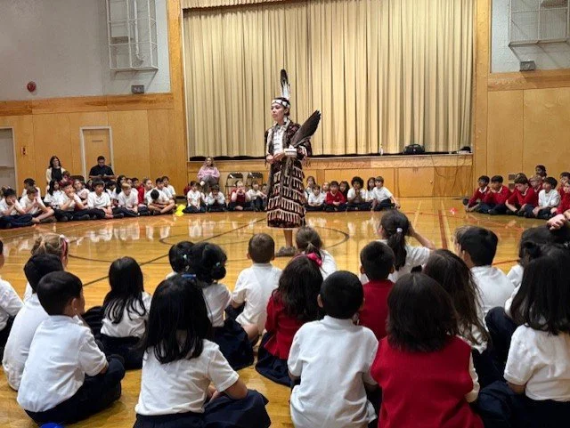 Celebrating Culture: Janelle Alladina Brings Powwow Dance and Storytelling to Cloverdale Catholic School