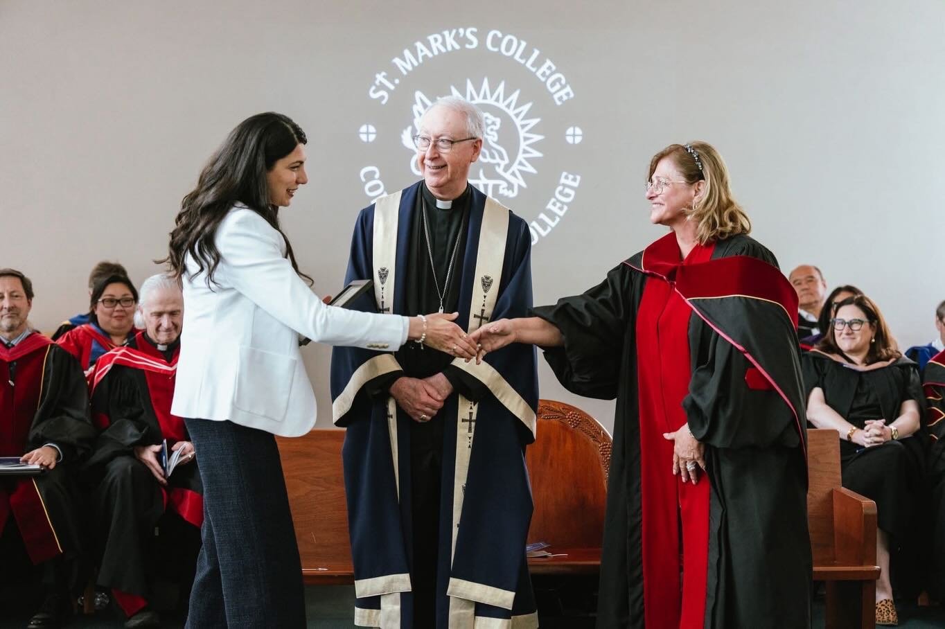 The Catholic Independent Schools of the Archdiocese of Vancouver (CISVA) proudly celebrated the recognition of one of its dedicated leaders, Mrs. Reine Sader Mykyte, who was awarded the inaugural Distinguished Alumni Award by Corpus Christi College a
