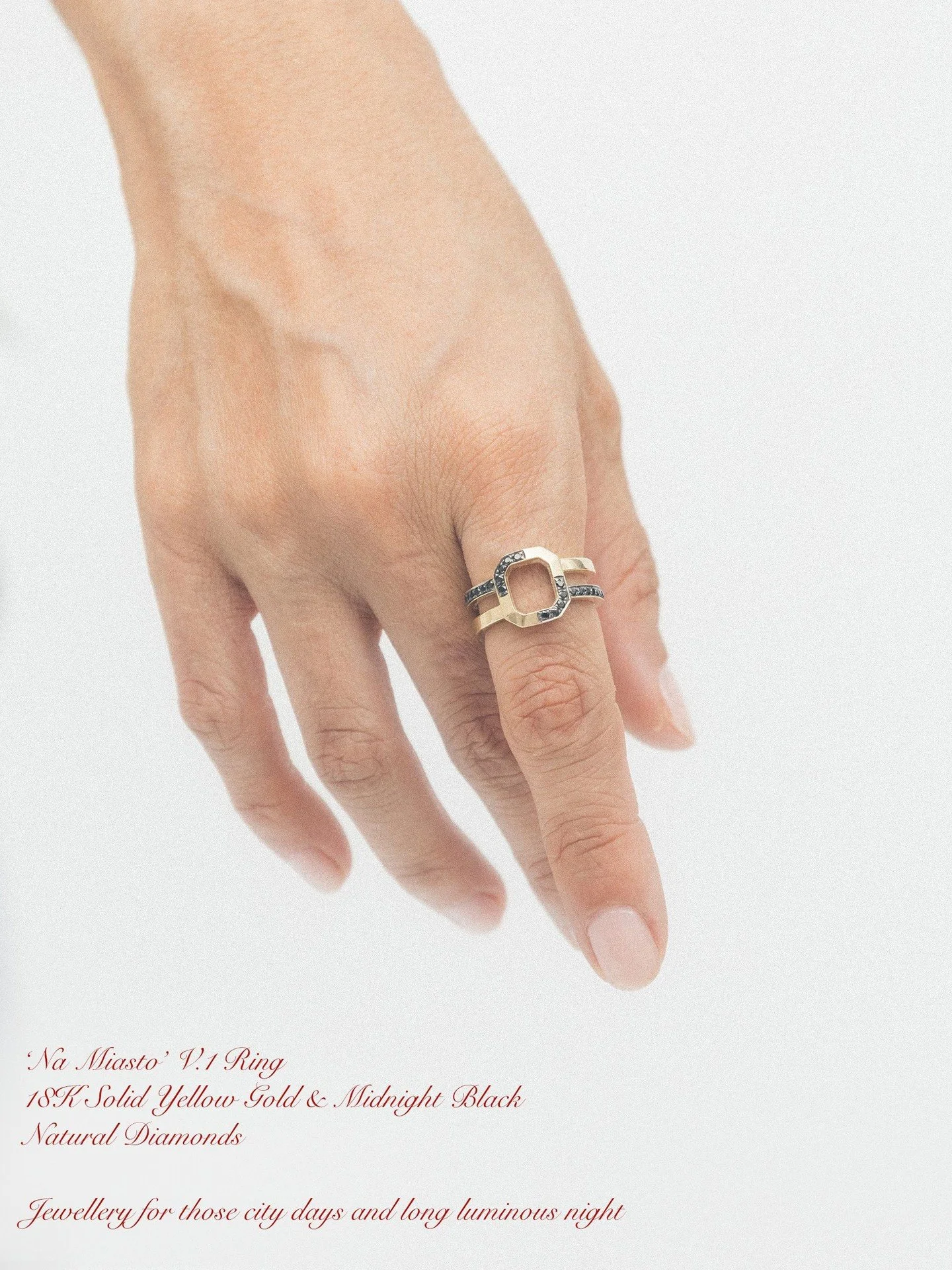 18k solid yellow gold.
Midnight black natural diamonds.

A contrast of warmth and depth &mdash;
soft gold against a darker, more quiet brilliance.
.
.
.
#independentfinejewellerybrand
#18kgold
#blackdiamondring
#contemporaryjewellery
#luxuryeditorial