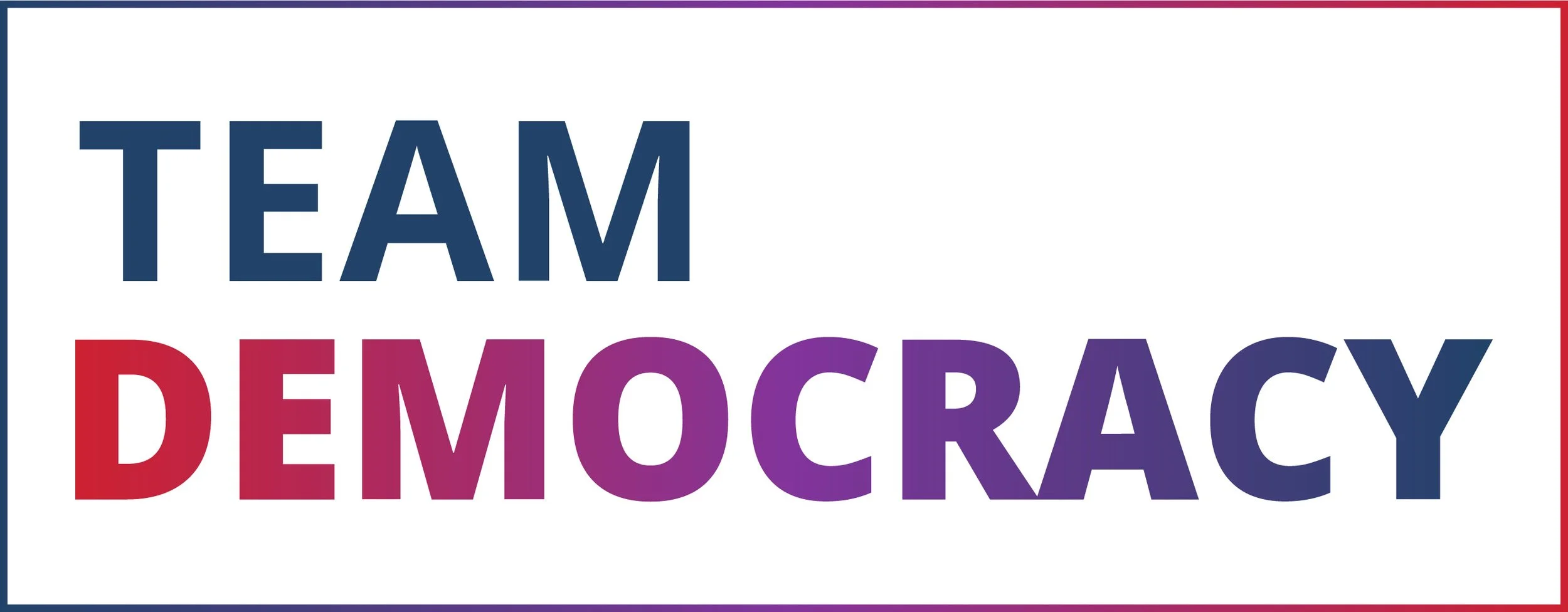 Team Democracy non-profit company logo. Enticer Media works with Team Democracy and RAFT for America.