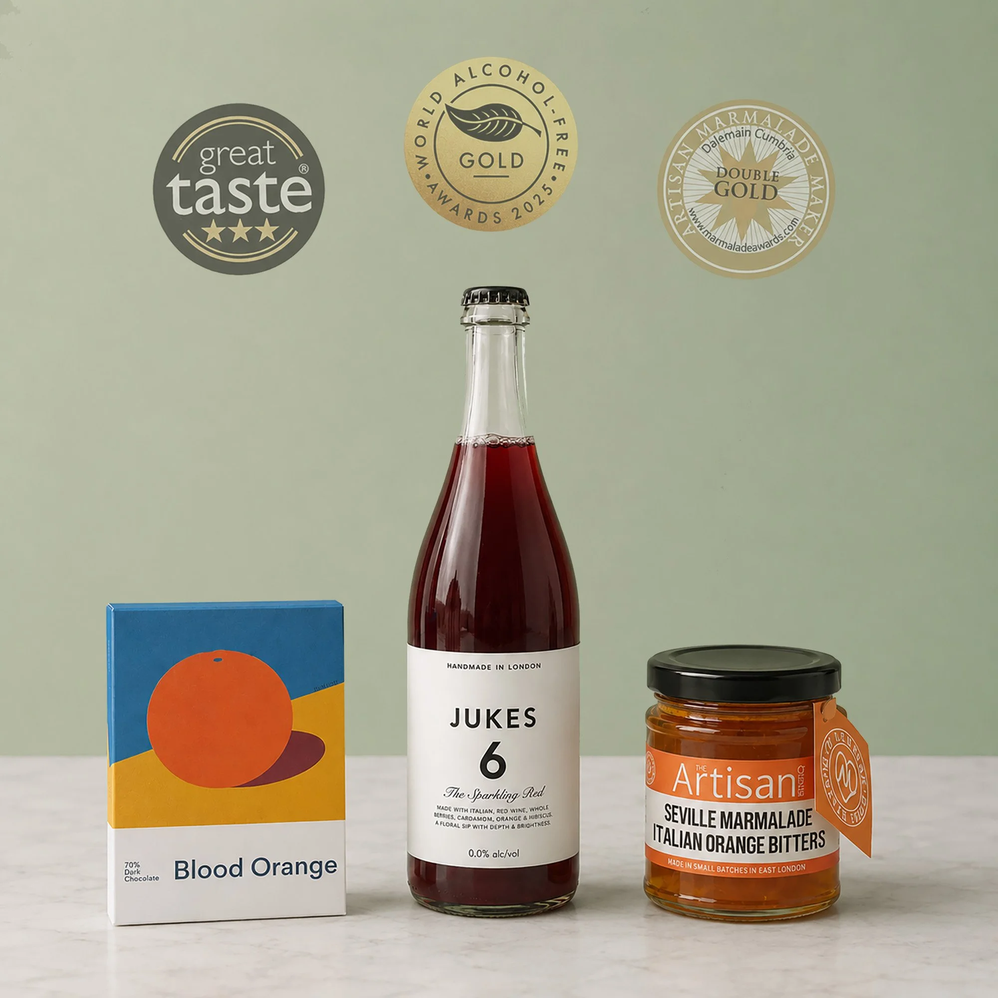 Award-winning artisan food and drink products featured in Whisk corporate hampers.