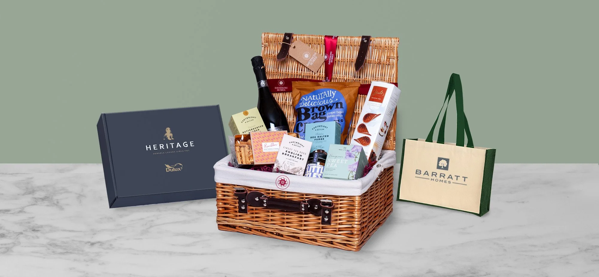 Corporate Hampers and Gift Bags for Dulux, Davidsons Homes & Barratt Homes