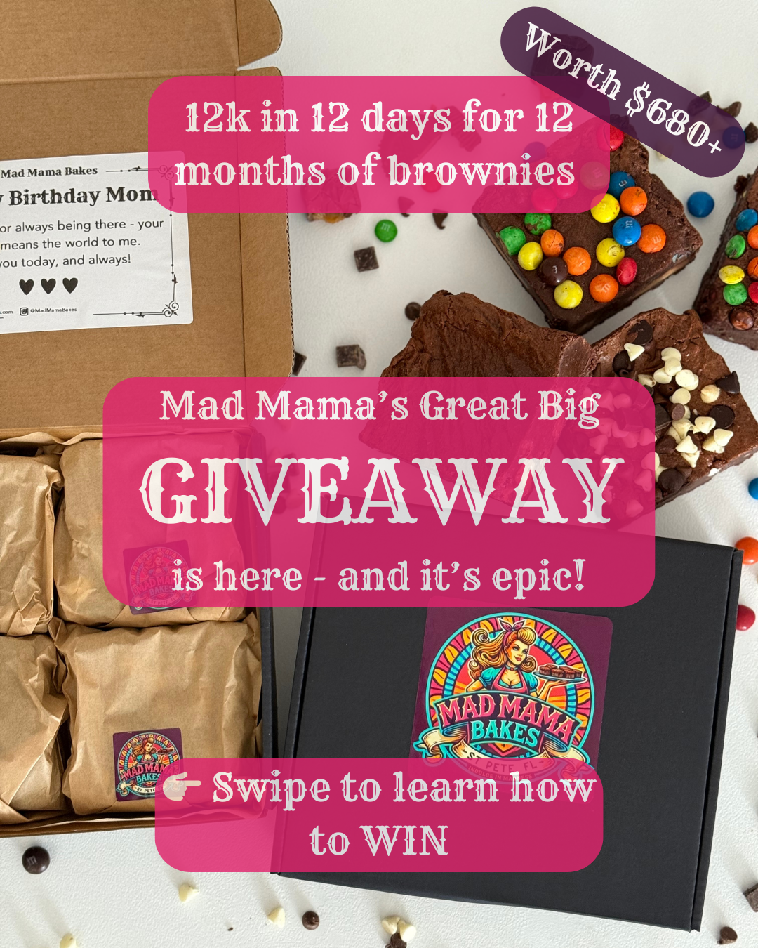 12K in 12 Days Giveaway: Win a Year of Brownies!