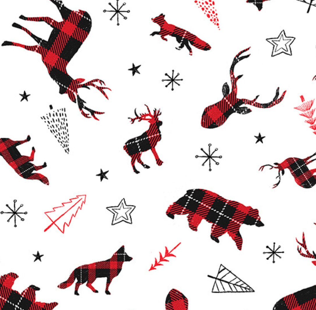 Tossed Plaid Animals