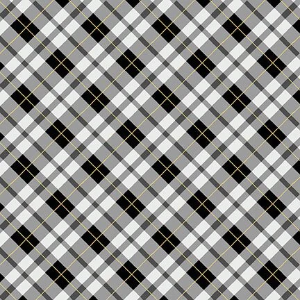 Diagonal Plaid Black