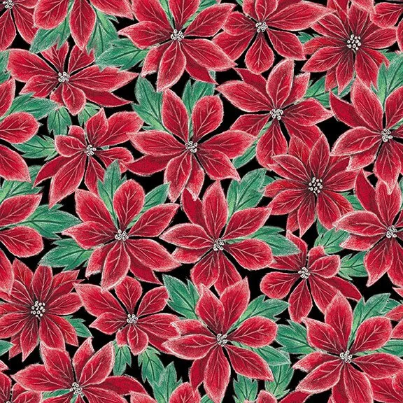 Poinsettias Red