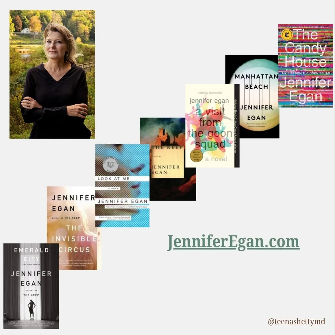 We are so delighted to share a #patientspotlight, featuring acclaimed author and journalist Jennifer Egan! Author of the Pulitzer-Prize-winning novel A Visit From the Goon Squad and its 2022 companion The Candy House in addition to many other well-kn