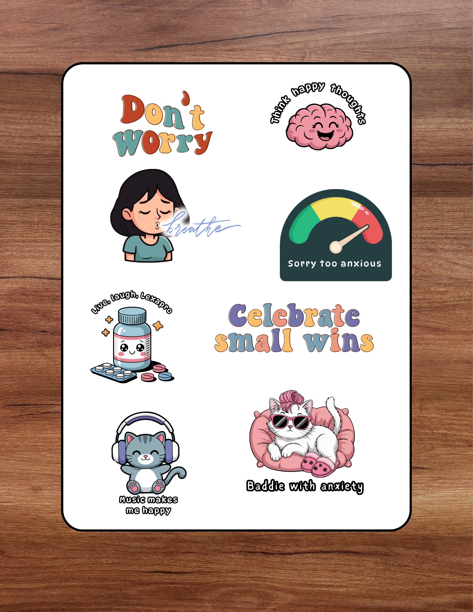 Anxiety Sticker Sheet
