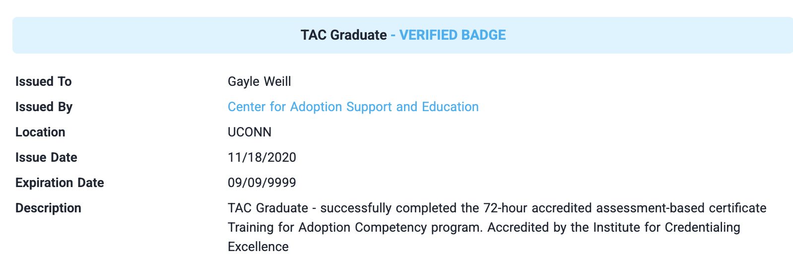 TAC graduate