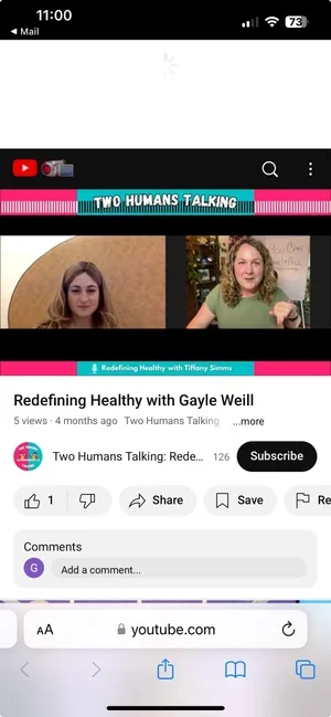 Two Humans Talking Podcast with special guest Gayle Weill
