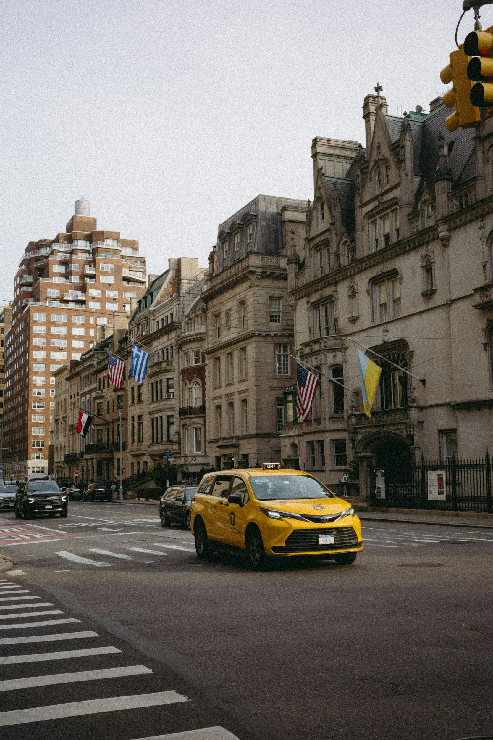 Historic buildings along Museum Mile on the Upper East Side of Manhattan