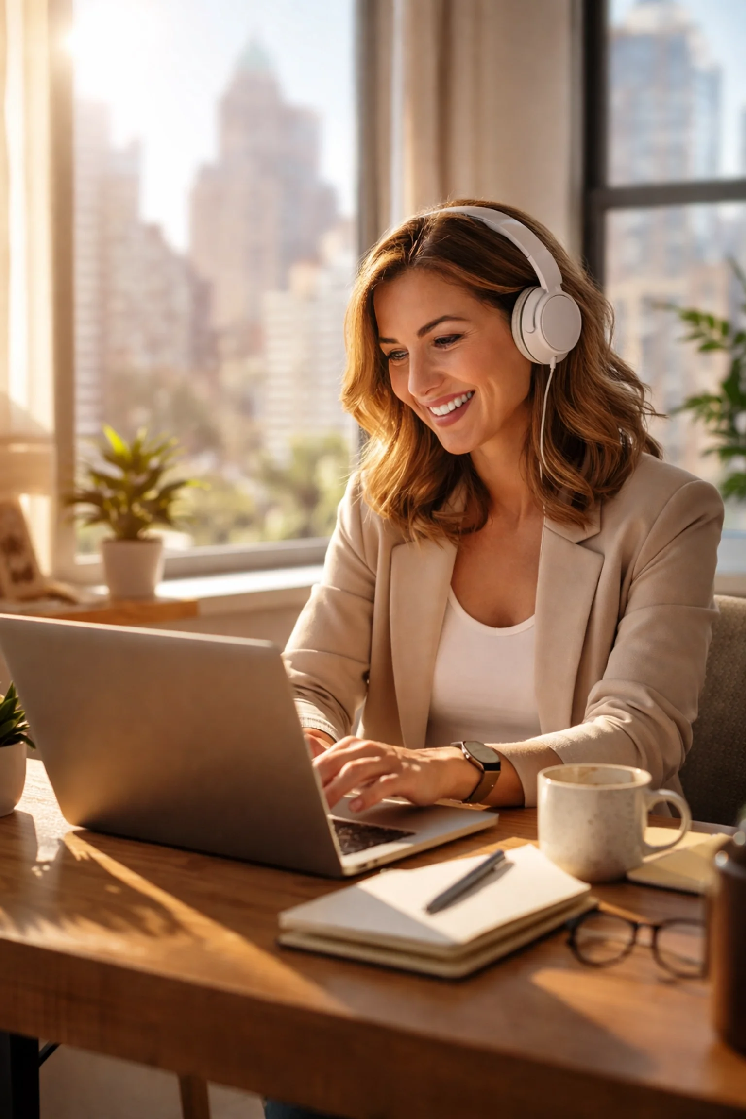 A woman in NYC having an online adult autism evaluation