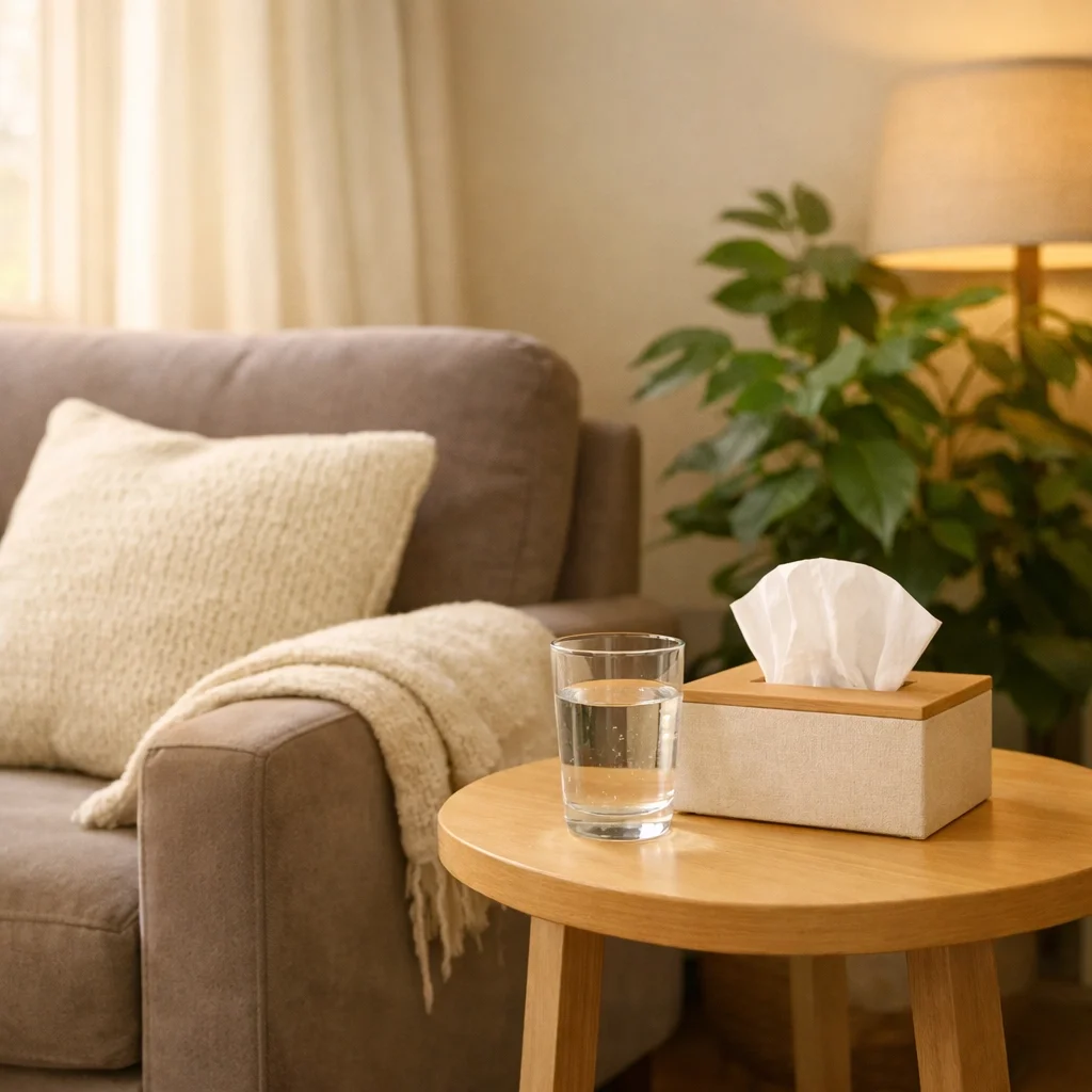 Comfortable therapy office setting in NYC for postpartum anxiety treatment and support