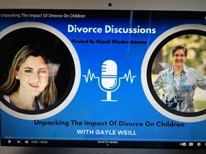 Divorce Discussions podcast with Gayle Weill as the guest