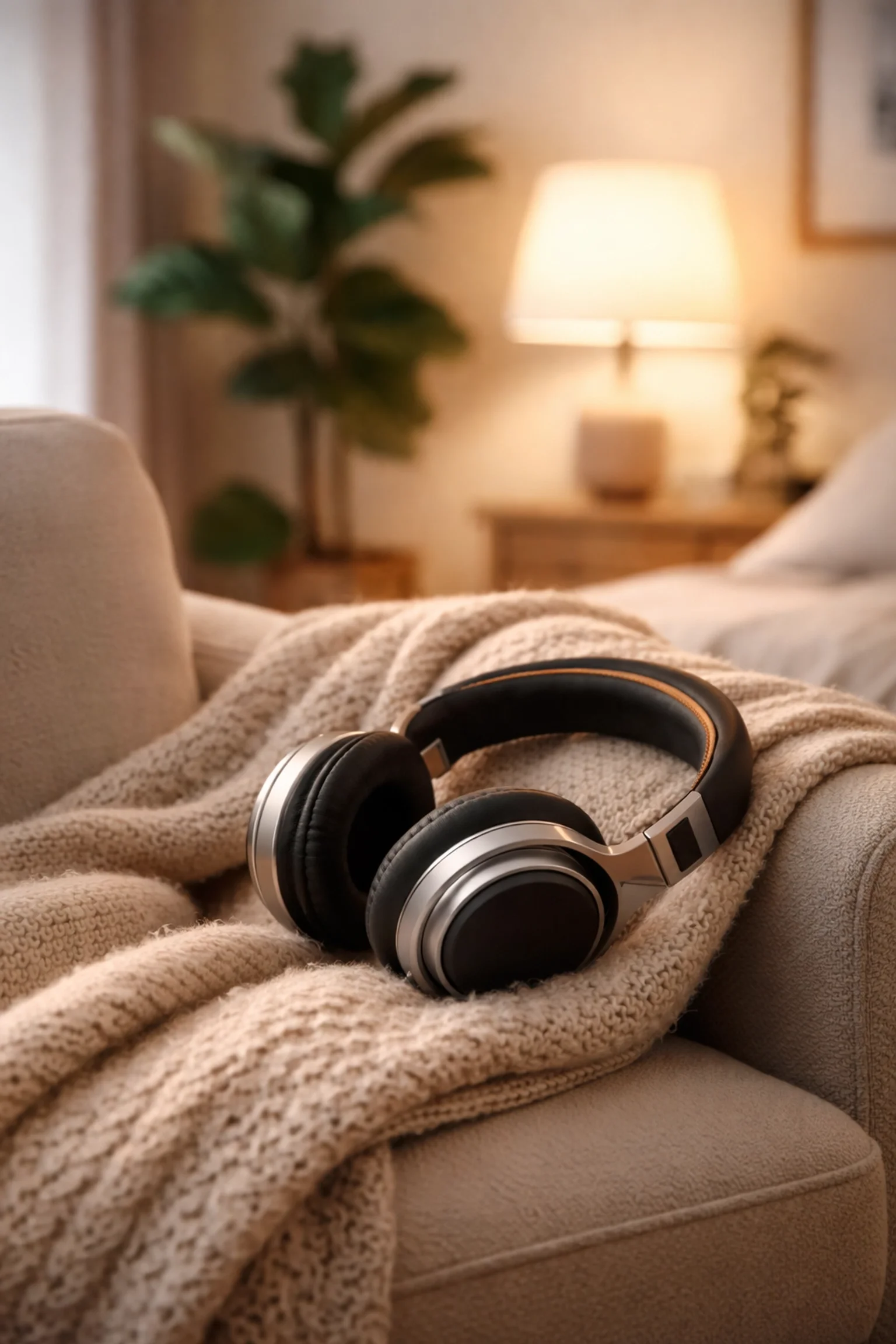 Private setup for online hypnosis sessions in NYC, featuring a comfortable chair and headphones for clinical anxiety treatment.