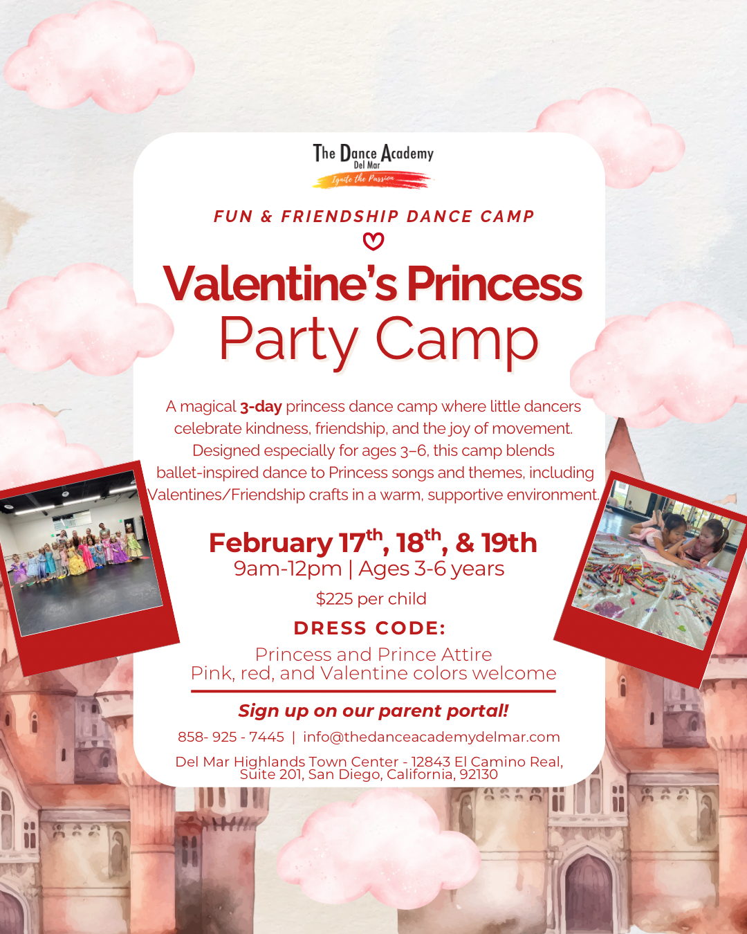 Valentines Princess Party Camp - February 17th, 18th, & 19th