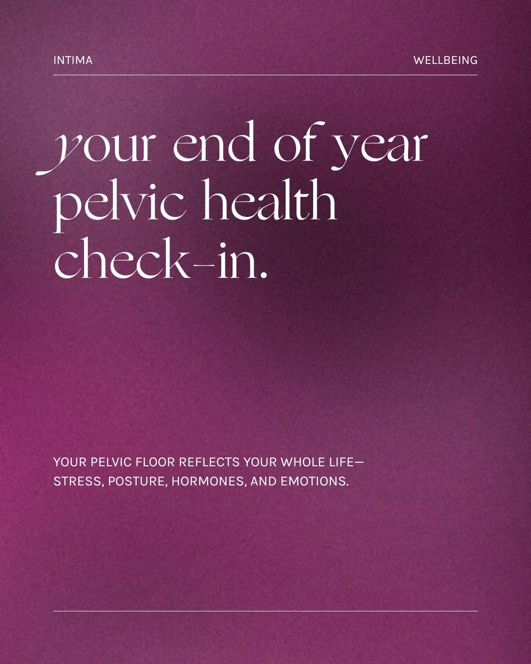 As the year winds down, your body may be carrying more than you realize.
Stress, rushing, emotional load, long sitting hours, disrupted routines, and colder weather can all show up in the pelvic floor, bladder, bowels, libido, and hormones.

An end-o