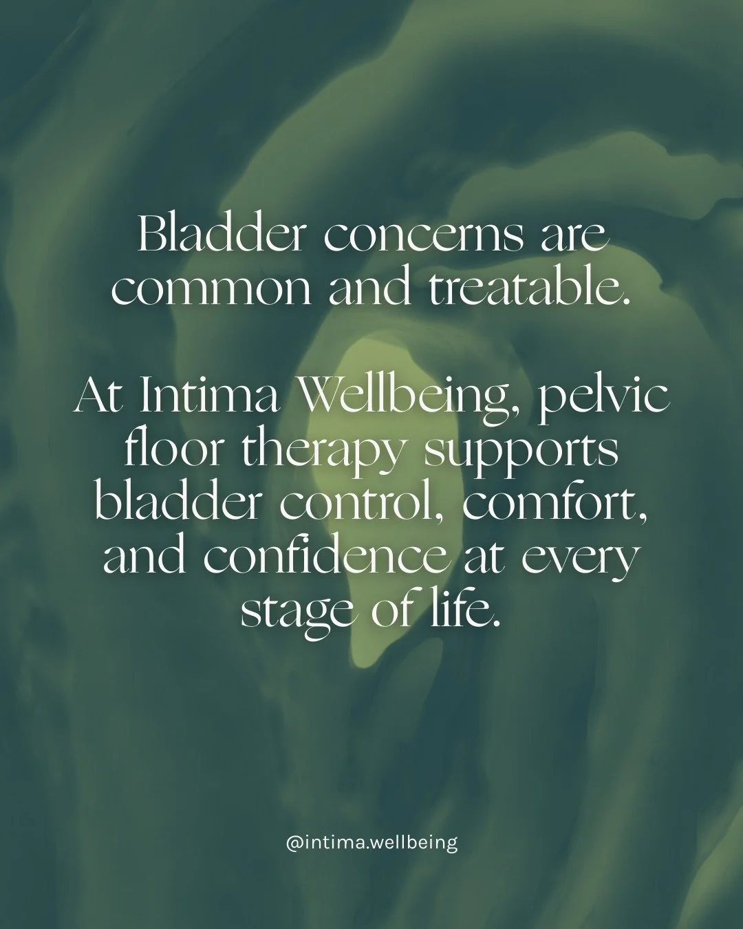 At Intima Wellbeing, we support urinary health through a full spectrum of treatments&mdash;including care for overactive bladder (OAB), benign prostatic hyperplasia (BPH), pelvic floor dysfunction, and other bladder or urinary concerns. 

Our persona