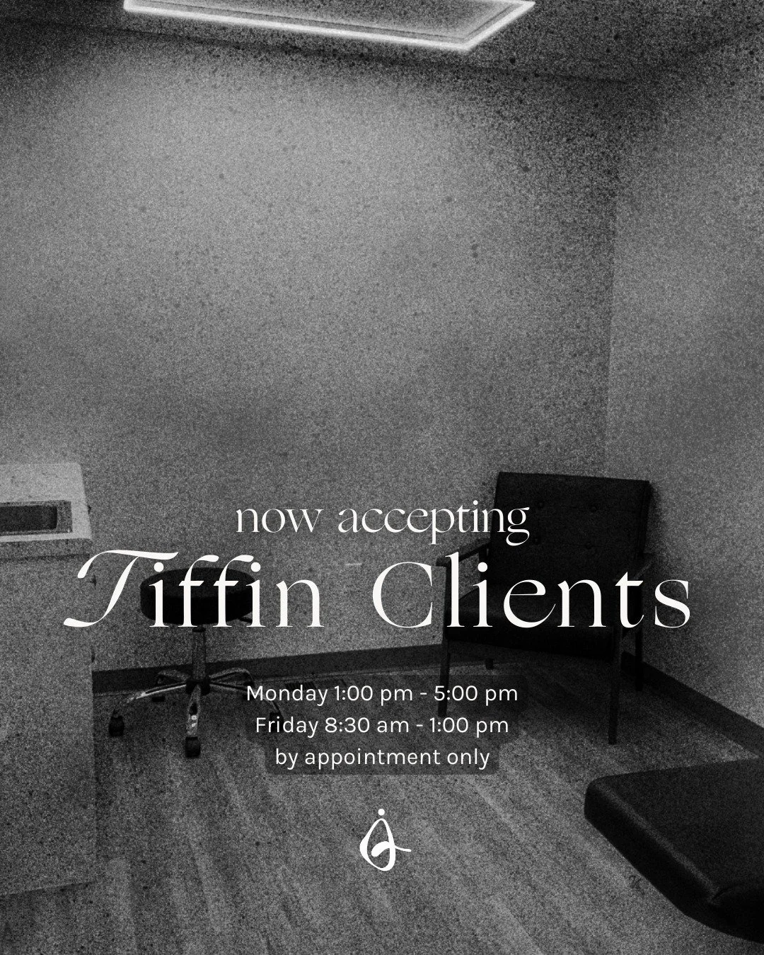 Now accepting clients in Tiffin.

By appointment only, with dedicated office hours available on Mondays and Fridays.

We look forward to welcoming you and providing personalized care in a calm, comfortable setting.