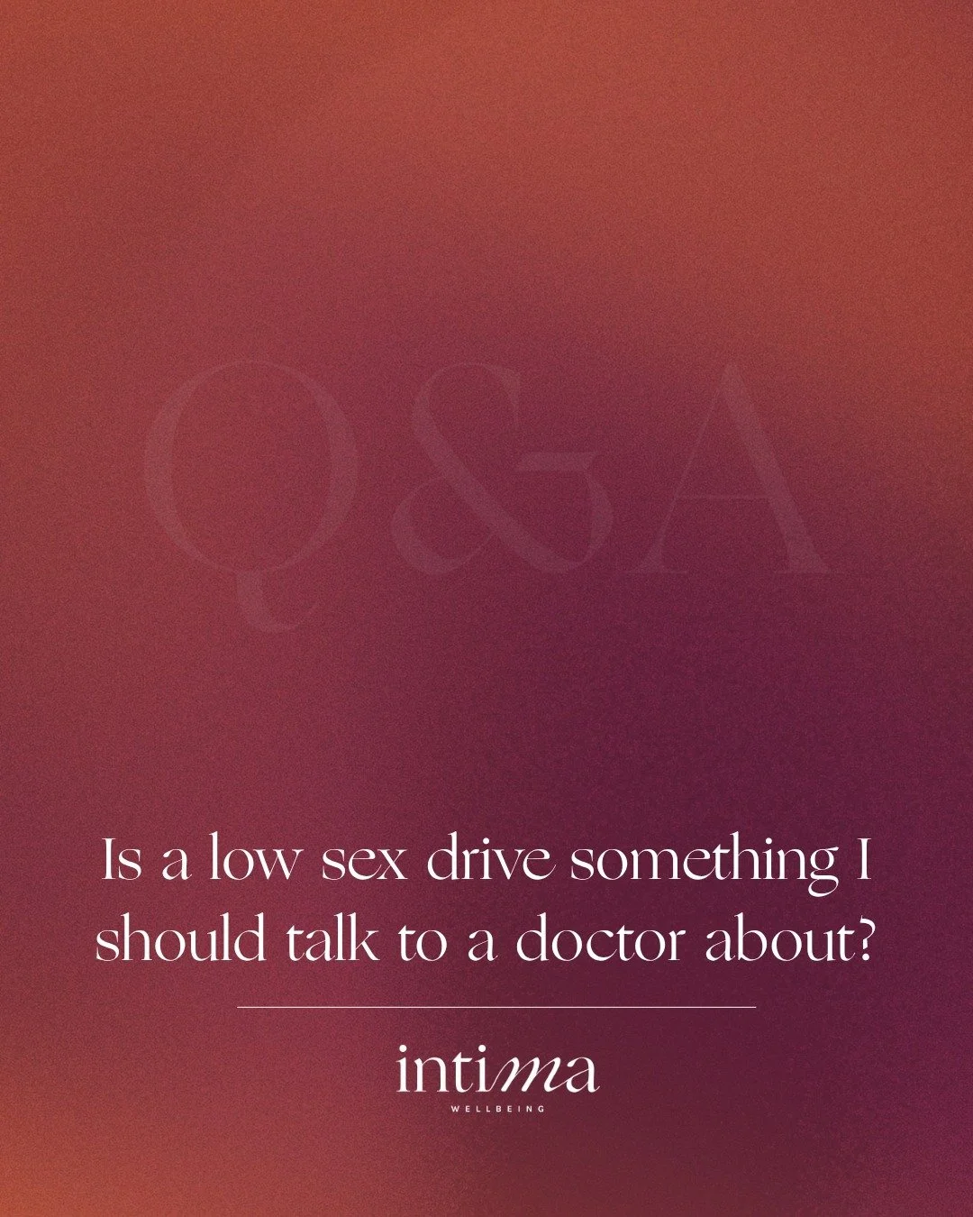 "Is this normal?" is one of the questions we hear most in the office. 

A dip in libido isn't something to just push through; it's often your body flagging a change worth paying attention to. Swipe to see what could be behind it, and when i