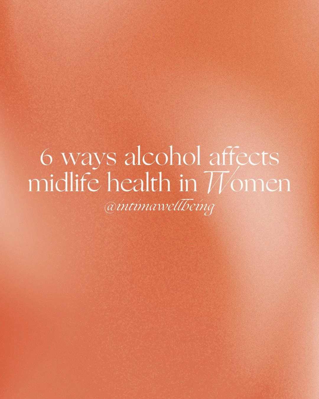 That glass of wine hits different in your 40s and 50s, and it's not just in your head. 🍷
As estrogen shifts during perimenopause and menopause, alcohol has a bigger impact on the body than it used to: disrupted sleep, weakened bone density, added st