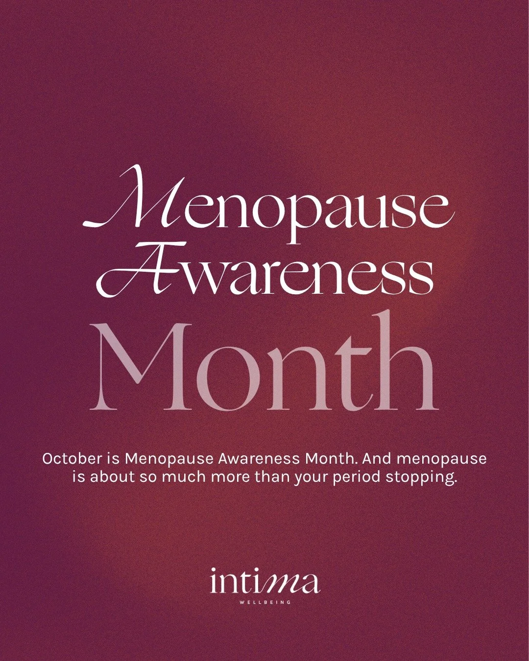 October is Menopause Awareness Month, and the thing we wish more women knew is that menopause isn't just about your period ending. It can affect your heart, your mood, your sleep, your bones, your bladder, pretty much everything.

The frustrating par