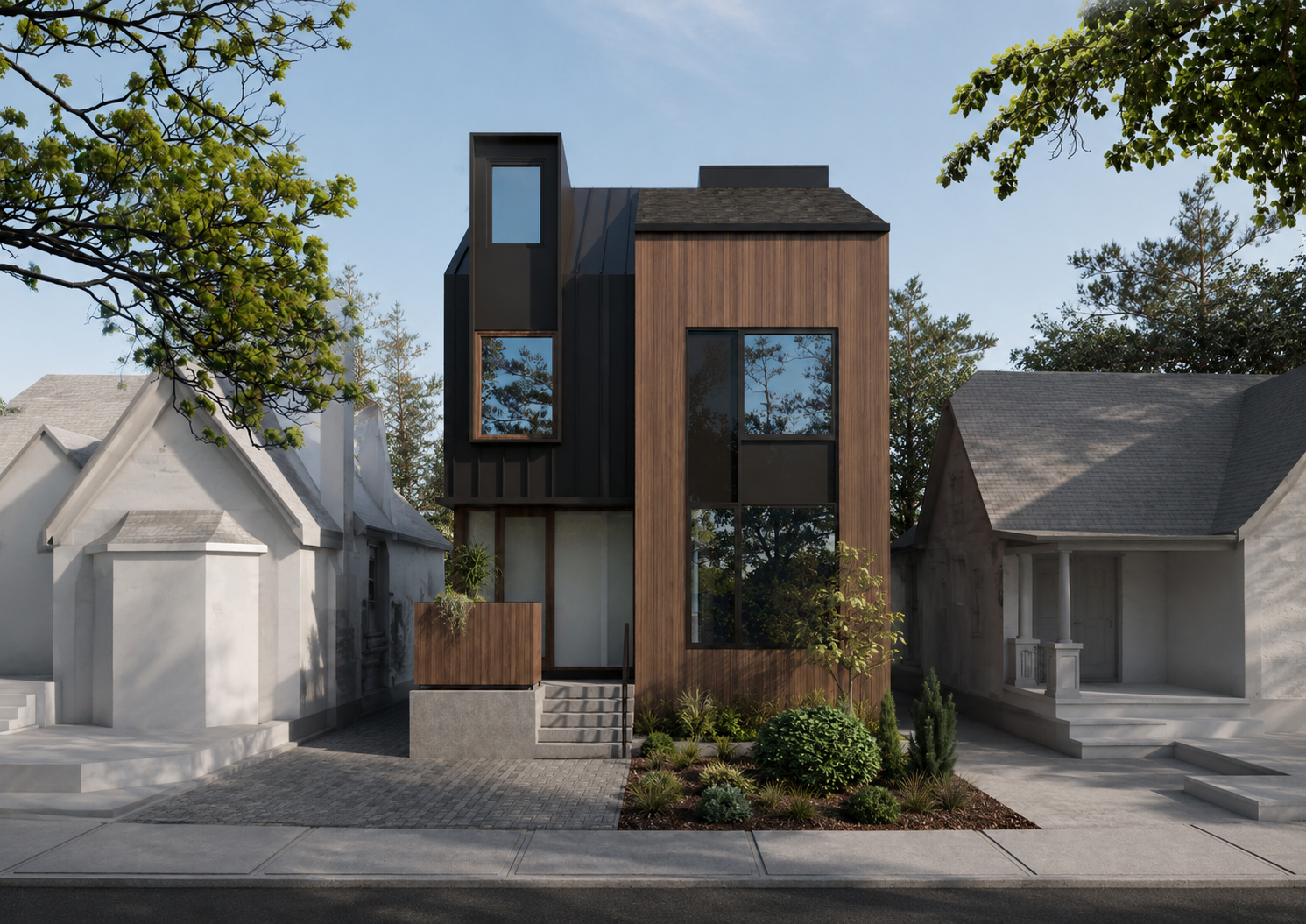 Gallery House by These Architects facade render 