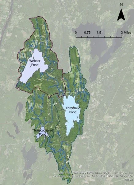Webber, Threemile, Threecornered Pond Watershed Survey