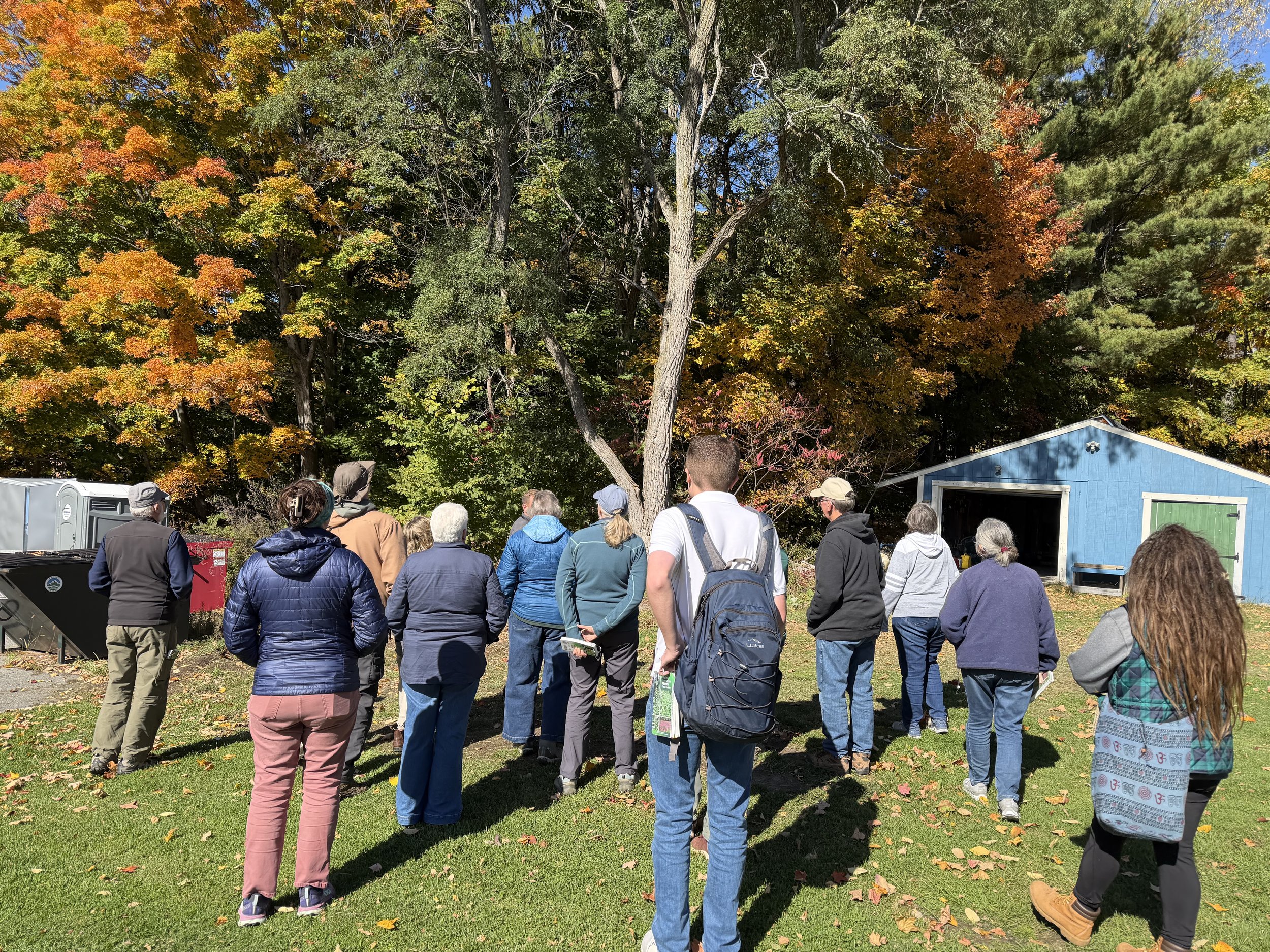 Attendees learning about various invasives