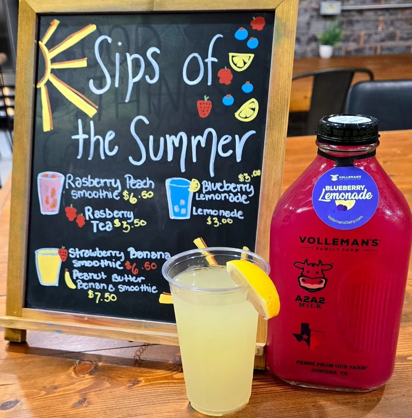 Free Lemonade Samples Today! (Friday 7/18)

Stop by and try a free vollemans lemonade sample! 

We have regular and blueberry available

You can purchase both as a large beverage option or as a Half Gallon to take home. 

It's absolutely delicious 😋
