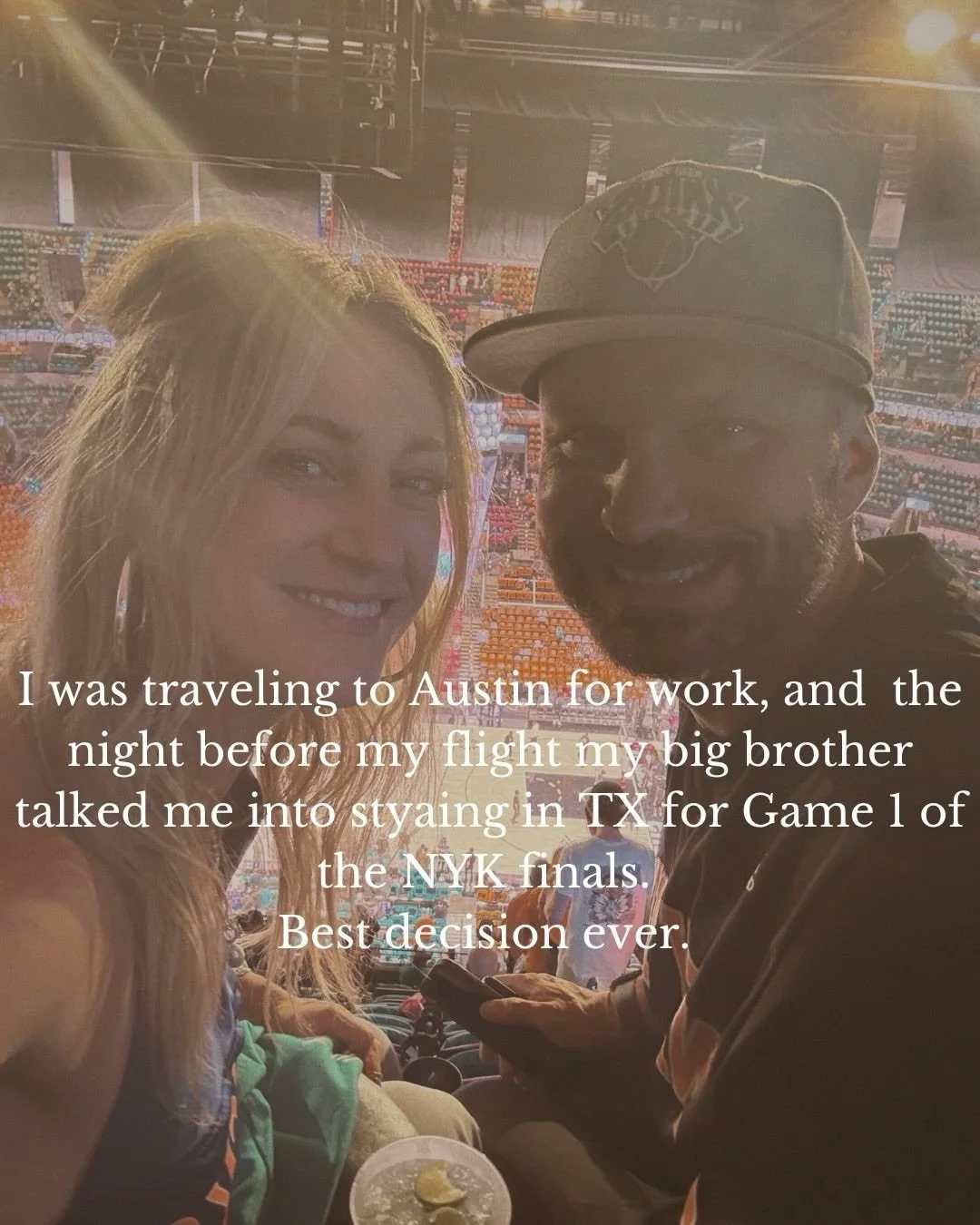 Still thinking about Game 1 a few weeks later. Best decision I made all year was going with my brother.
This playoff run with @nyknicks was electric. Bigger than sports and something we&rsquo;ve been waiting a long time for.
Go Knicks. 🧡💙