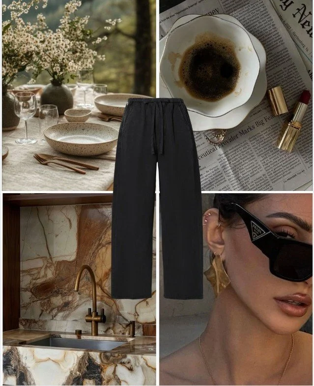 How my clients are wearing the Brynn Linen Drawstring pant for summer