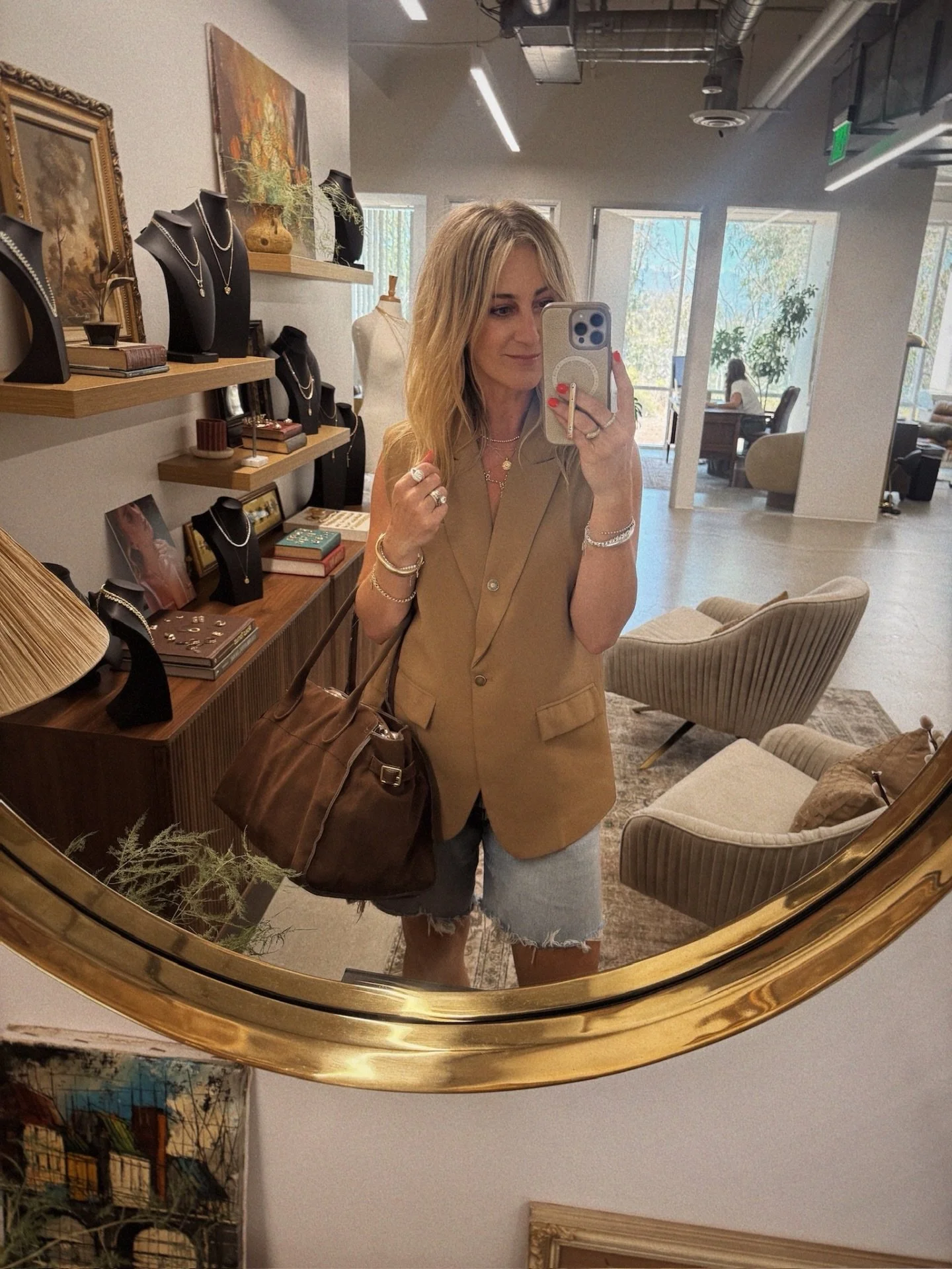 Once a month, I spend the day at @mirandafrye headquarters, and it has become my favorite Wednesday each month.
I&rsquo;ve known Miranda since she was designing and packing jewelry from her home. Watching my best friend grow her company into what it 