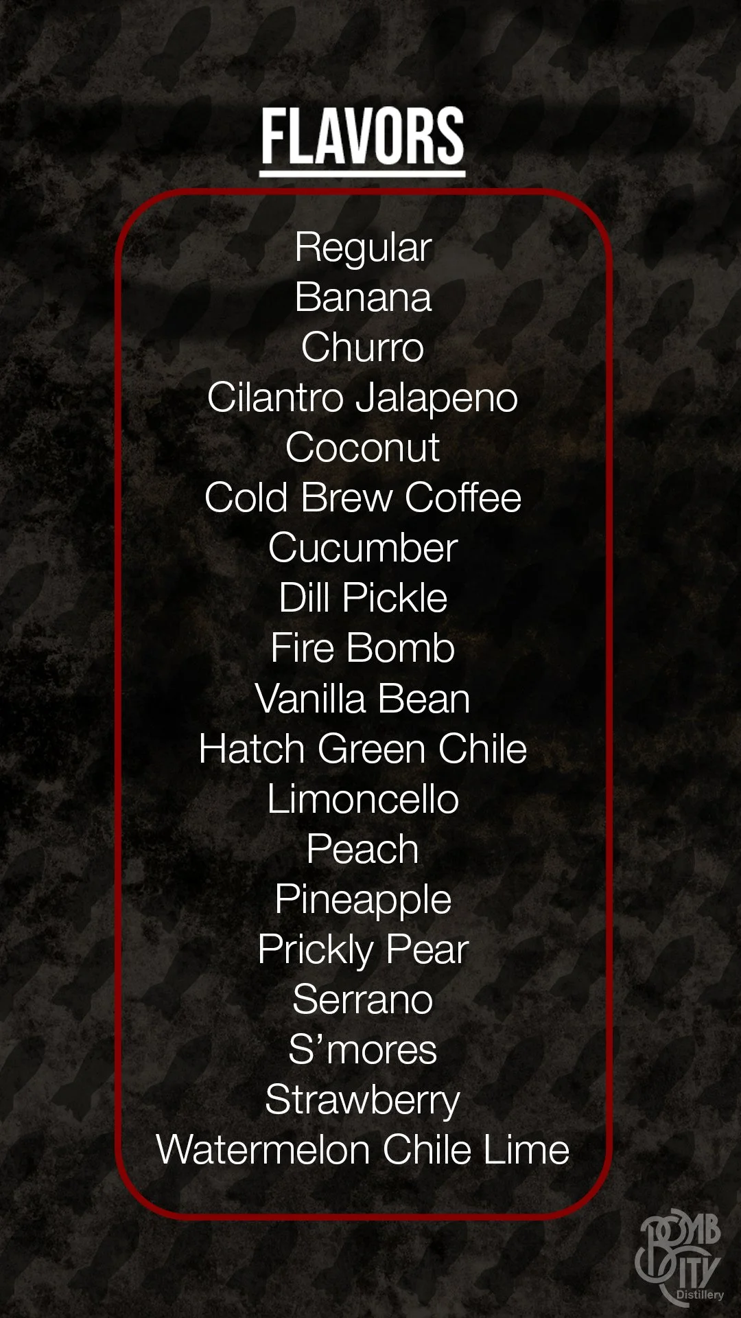 Drink Menu | Craft Cocktails, Premium Vodka & Whiskey — Bomb City Website