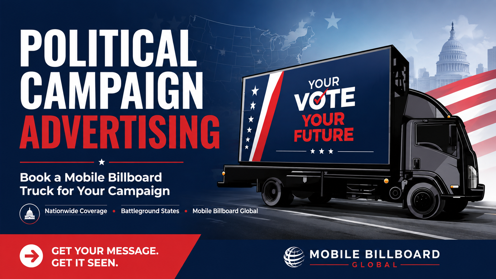2026 Primary Election Advertising: How Mobile Billboard Trucks Reach Battleground Voters