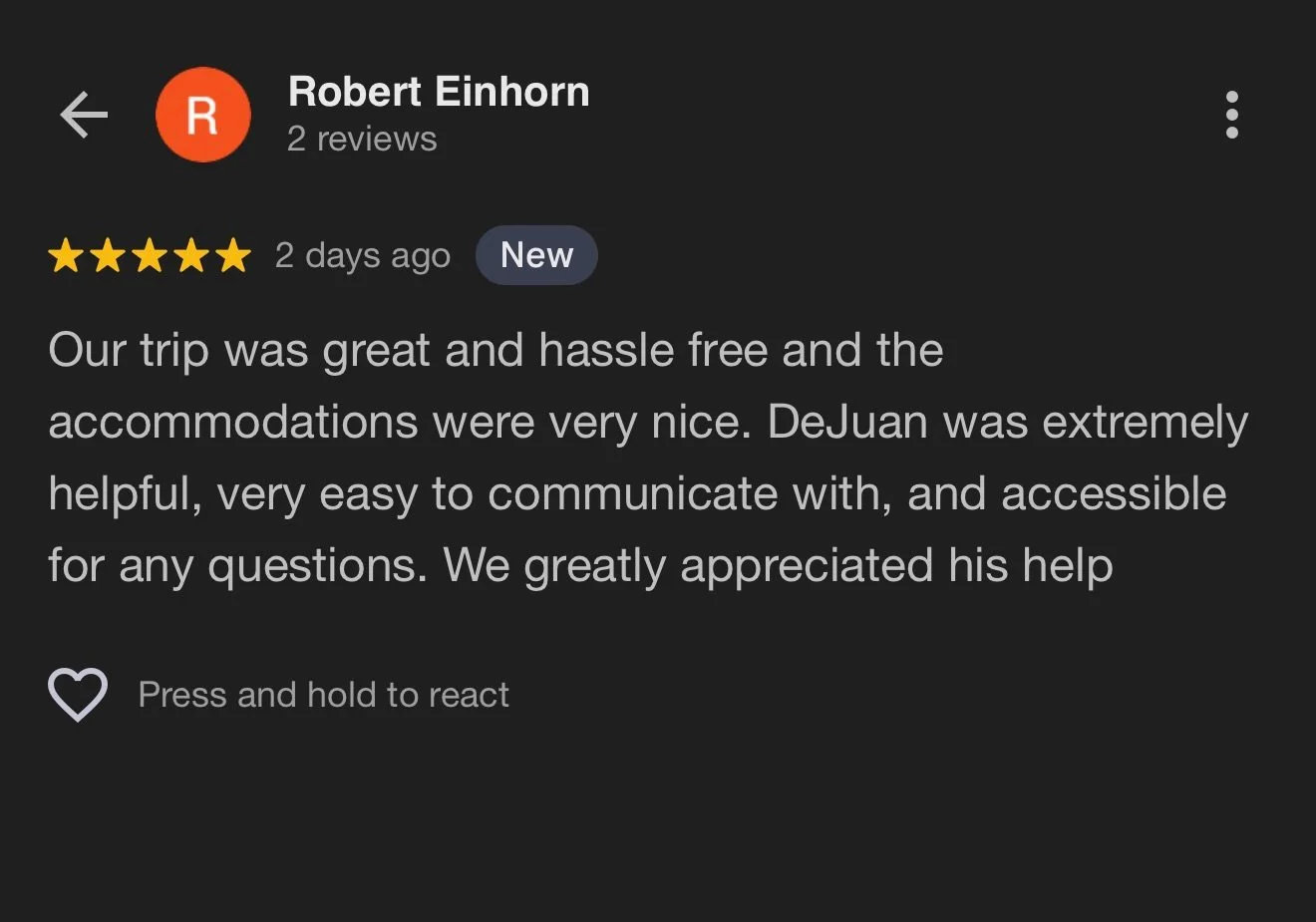 We are so grateful for all our travelers!  Here is another great 5 star review for a big family trip (14 travelers) that was taken over the Thanksgiving Holiday!  #thankful #grateful #holidaytravel #familytravel #specialcelebration #50thanniversary