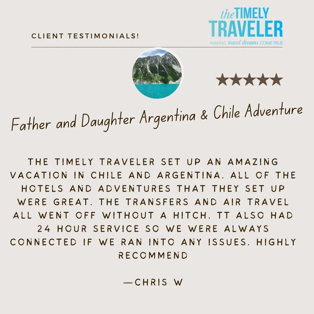 So grateful to @cward810 for trusting us with such an unforgettable journey ✨

From the vibrant streets of Buenos Aires to jaw-dropping hikes in Patagonia, standing in awe at Perito Moreno Glacier, and soaking up the culture of Santiago&mdash;this tr