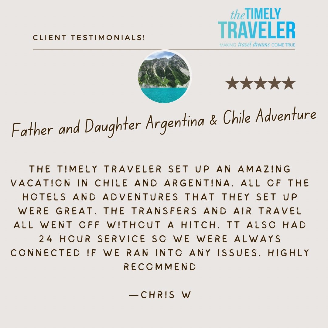 So grateful to @cward810 for trusting us with such an unforgettable journey ✨

From the vibrant streets of Buenos Aires to jaw-dropping hikes in Patagonia, standing in awe at Perito Moreno Glacier, and soaking up the culture of Santiago&mdash;this tr