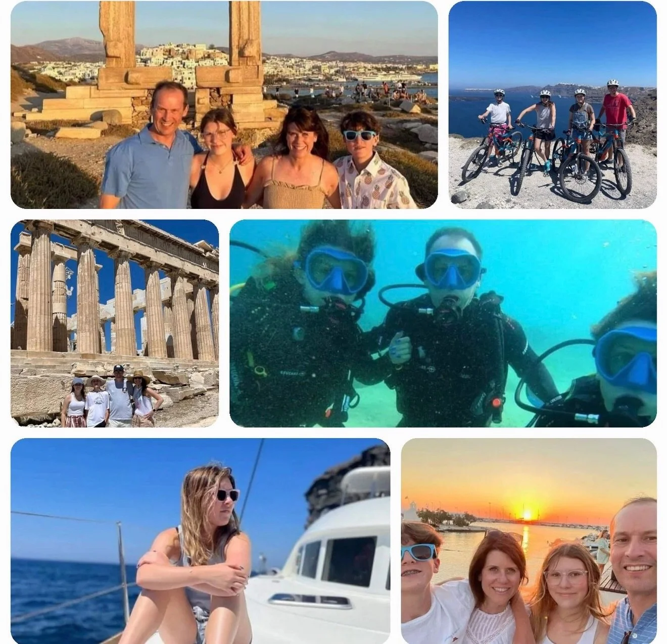 ✨ Throwback Thursday to Greece 🇬🇷 ✨

Sun-drenched days, cliffside sunsets, and unforgettable moments across the Greek Isles. From exploring ancient history in Athens to hiking the Santorini caldera at golden hour, sailing the Aegean by catamaran, a