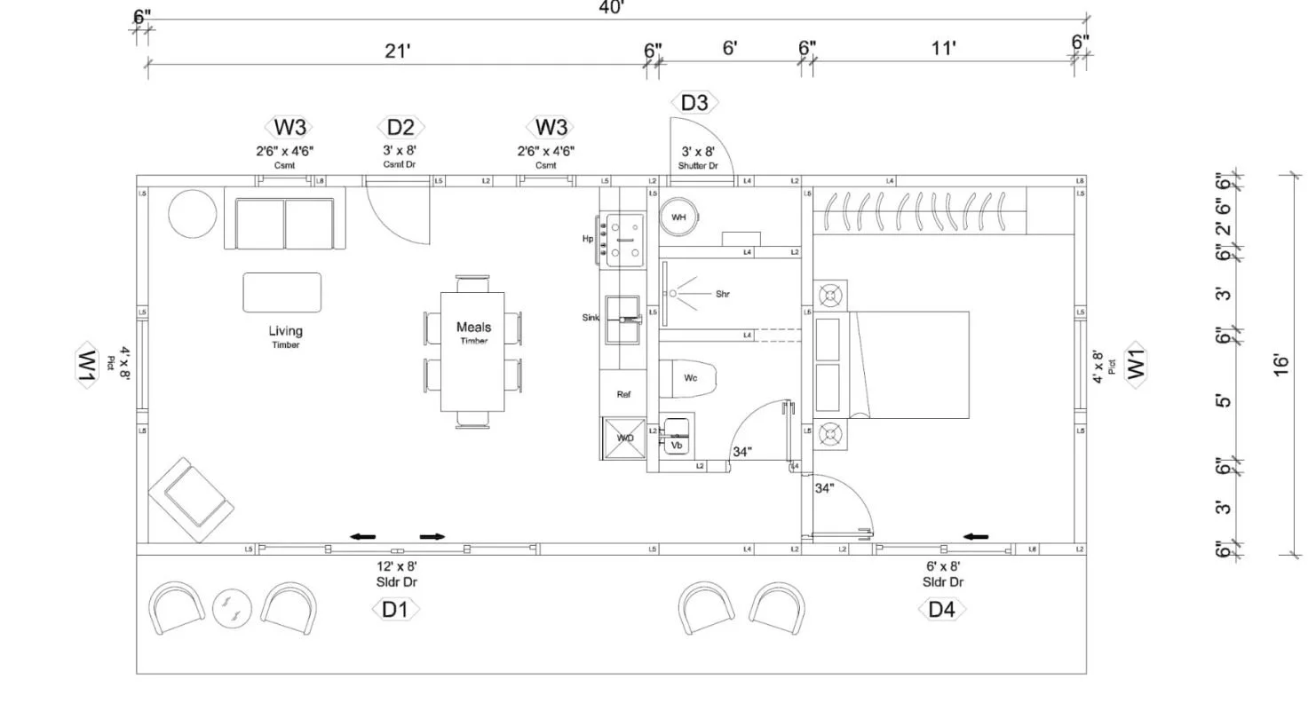 Seed 1 BD Floor Plan