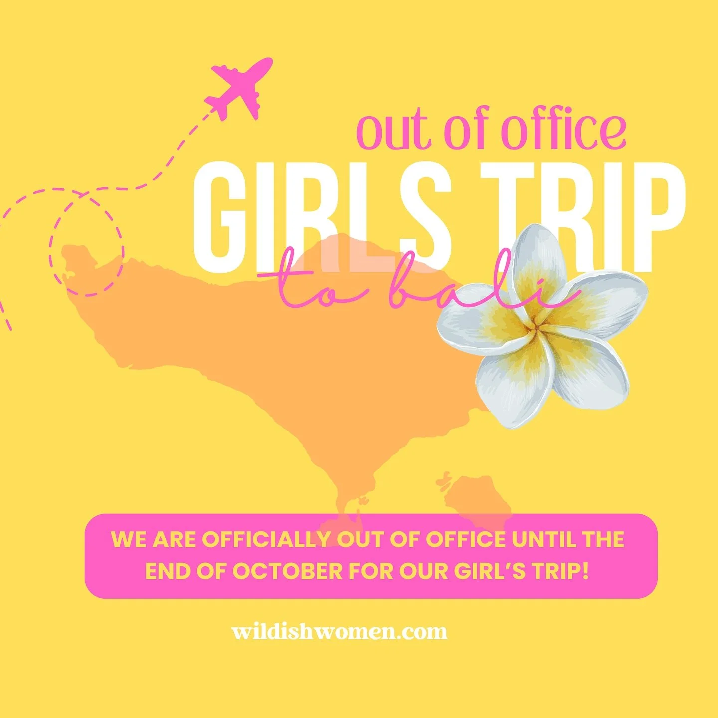 We are out of office until the end of the month! We are Bali bound! See you soon! 🩷🧡